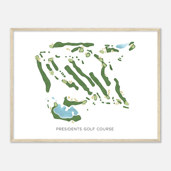 Presidents Golf Course Massachusetts Modern Watercolor Map Golfer Gift Golf Wall Art Golf Poster Print Course Layout