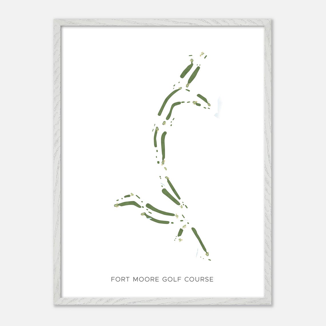 Fort Moore Golf Course Minimalist Map Art Golfer Gift Poster - Image 2