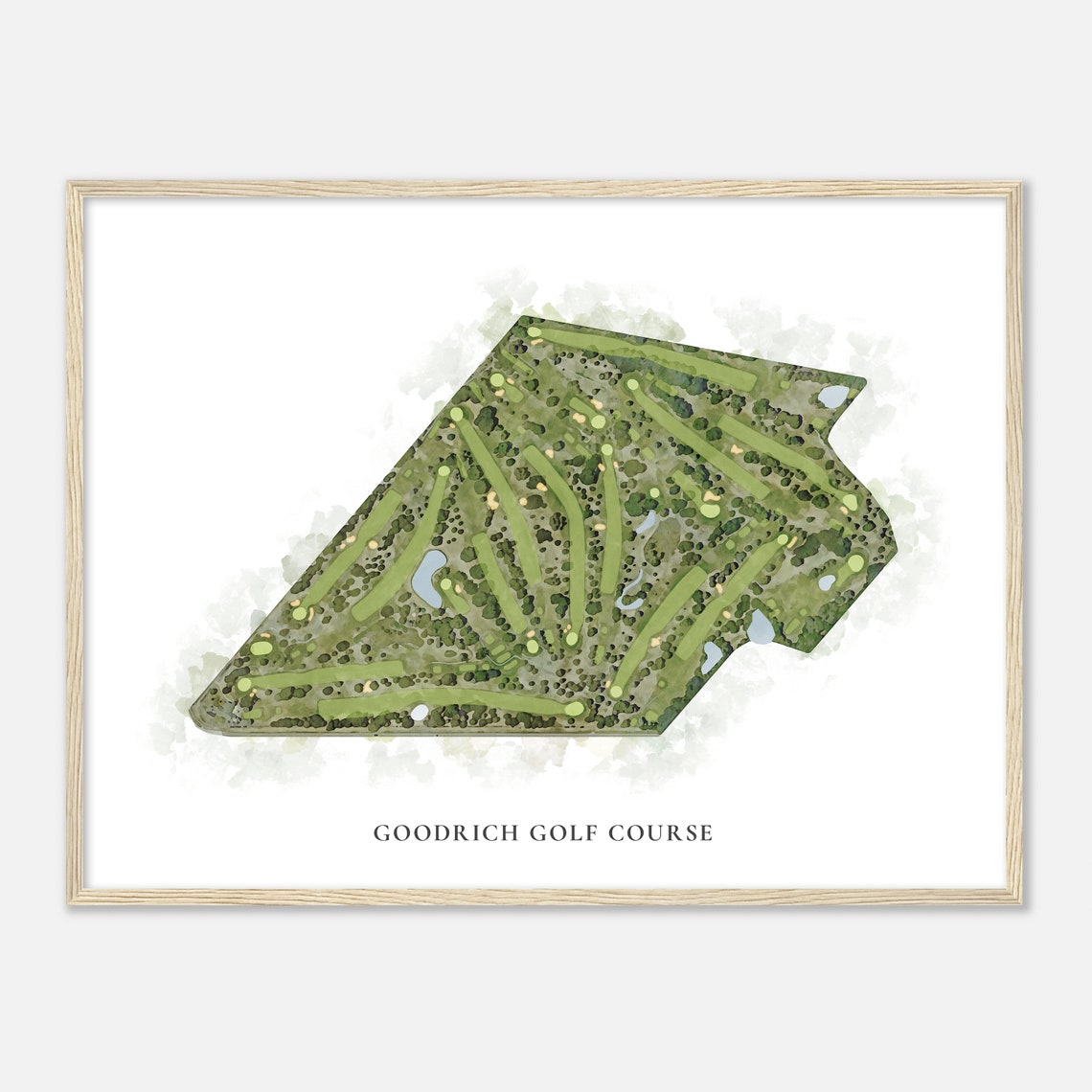 Goodrich Golf Course Minnesota Classic Watercolor Map Golfer Gift Golf Wall Art Golf Poster Print Course Layout - Image 2