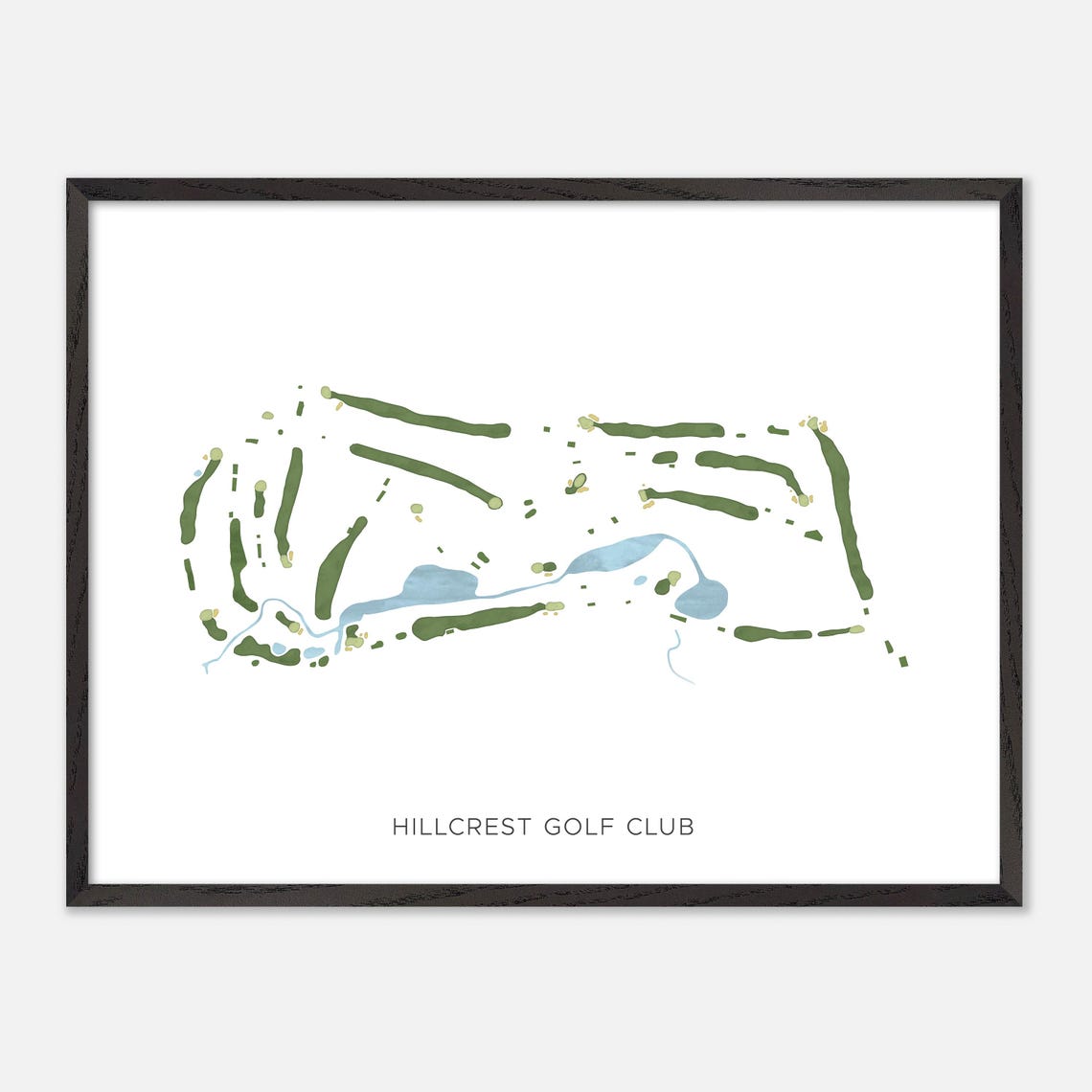 Hillcrest Golf Club Canada Modern Scenic Watercolor Map Poster - Image 4