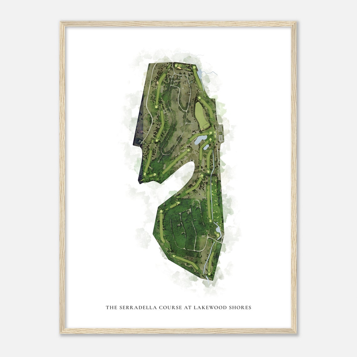 The Serradella Course at Lakewood Shores Classic Golf Map Poster