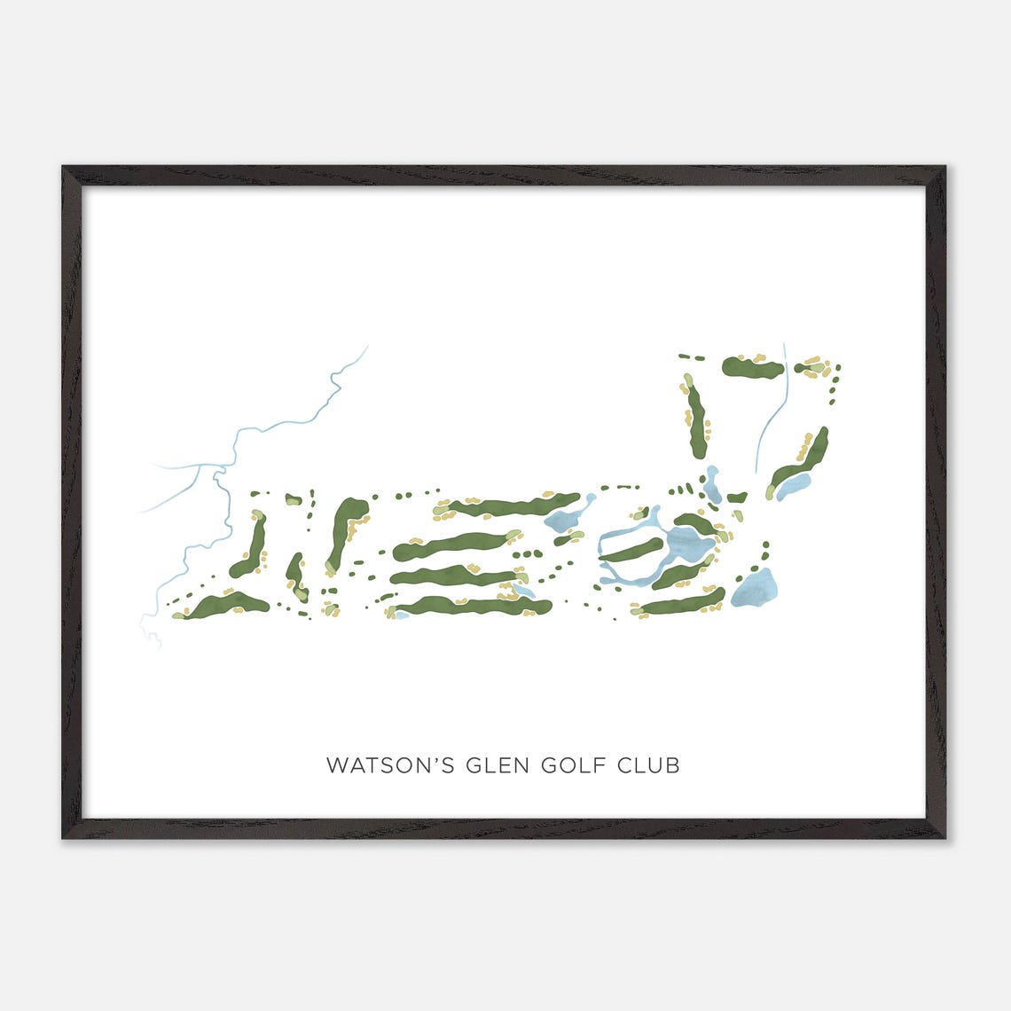 Watson's Glen Golf Club Canada Minimalist Style Golf Map Poster - Image 4