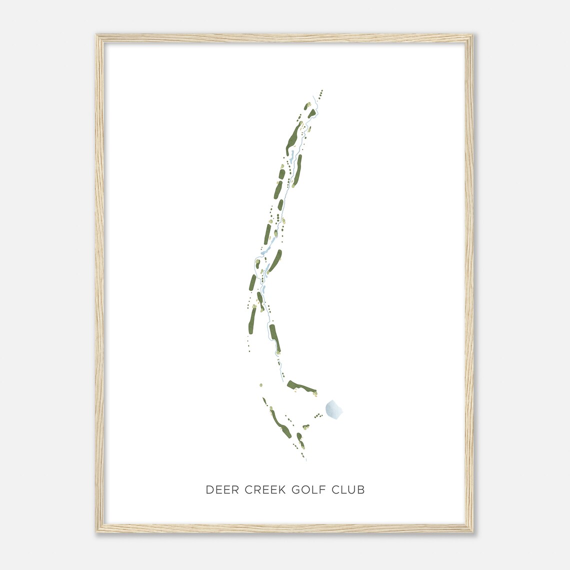 Deer Creek Golf Club Modern Minimalist Line Map Golfer Gift Print - Image 2