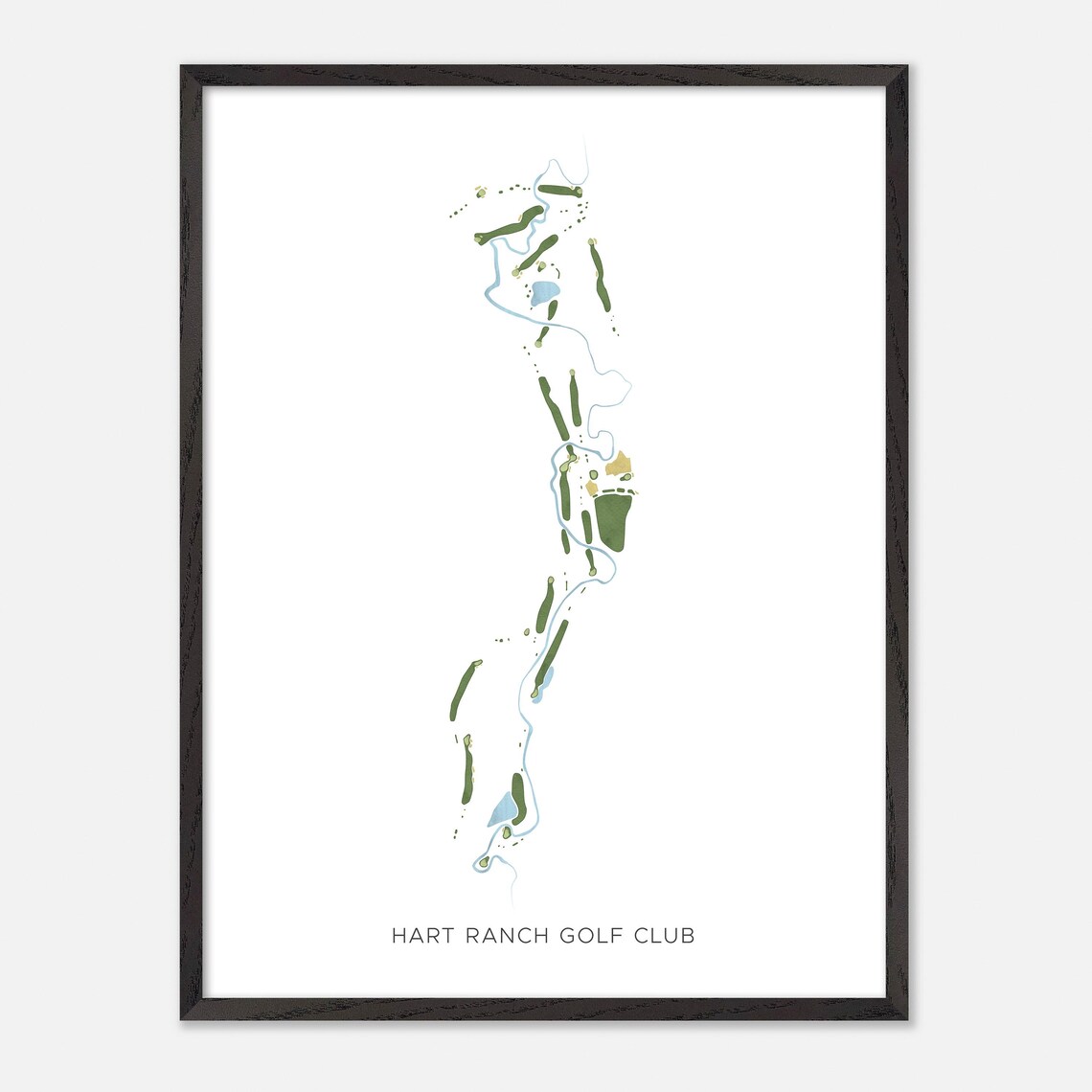 Hart Ranch Golf Club Rapid City South Dakota Modern Watercolor Map Poster - Image 3