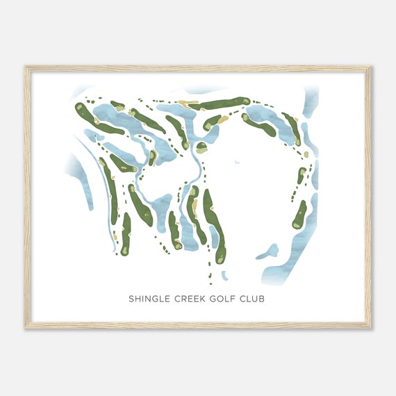 Shingle Creek Golf Club Florida Modern Watercolor Map Golfer Gift Golf Wall Art Golf Poster Print Course Layout