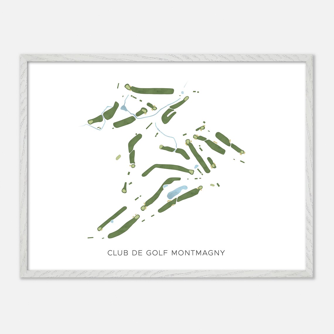 Club De Golf Montmagny Modern Minimalist Watercolor Golf Map Poster - Image 3