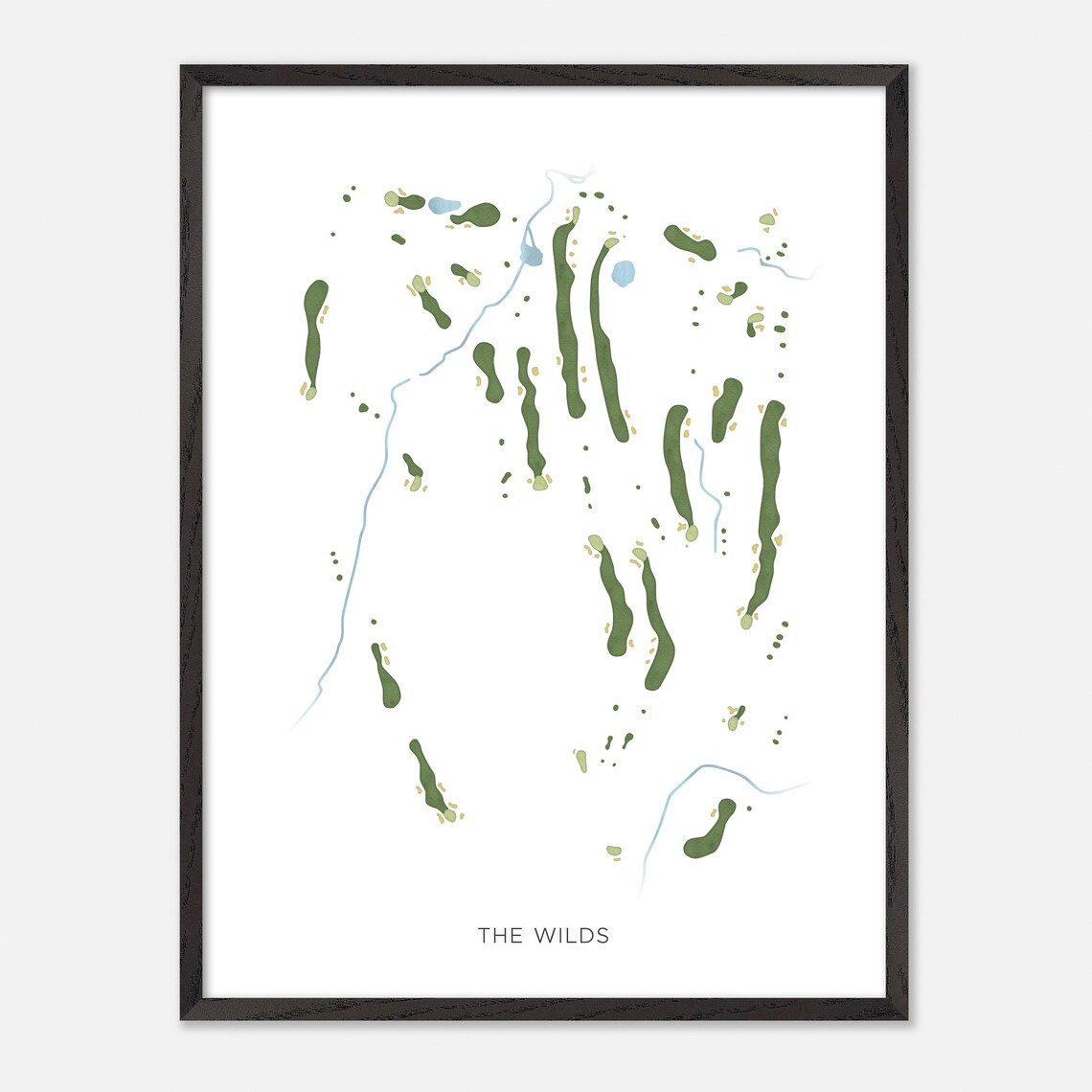 The Wilds Golf Course Canada Minimalist Watercolor Map Poster - Image 2