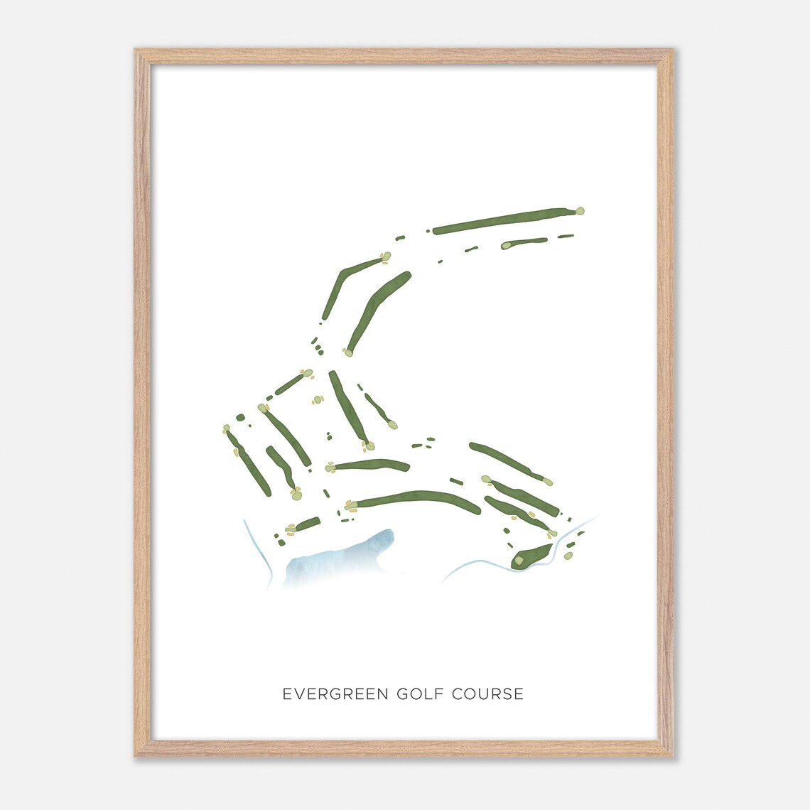 Evergreen Golf Course Evergreen Colorado Modern Watercolor Golf Map Poster - Image 6