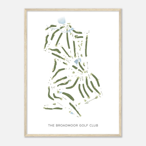 The Broadmoor Golf Club Colorado Modern Watercolor Map Golfer Gift Golf Wall Art Golf Poster Print Course Layout