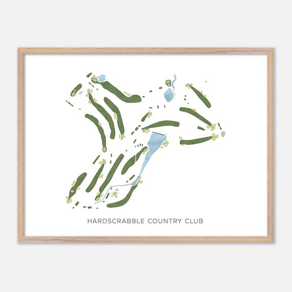 Hardscrabble Country Club In Fort Smith Arkansas Modern Watercolor Map Golfer Gift Golf Wall Art Golf Poster Print Course Layout