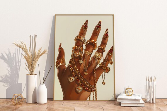 Black Women Art Afrocentric Lady Print African Feminine Rustic Poster African Female Vintage Decor Black Girl Decor