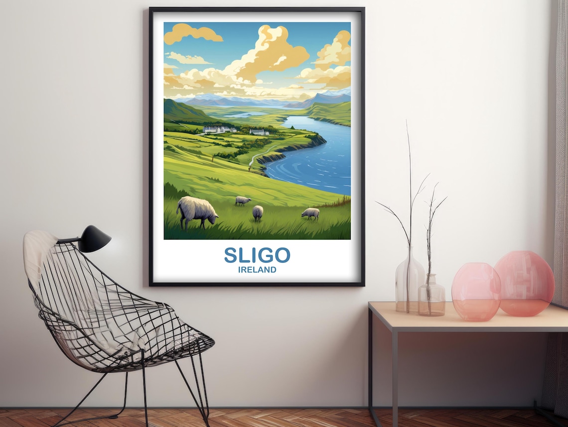 Sligo Ireland Travel Poster, Memory Gift