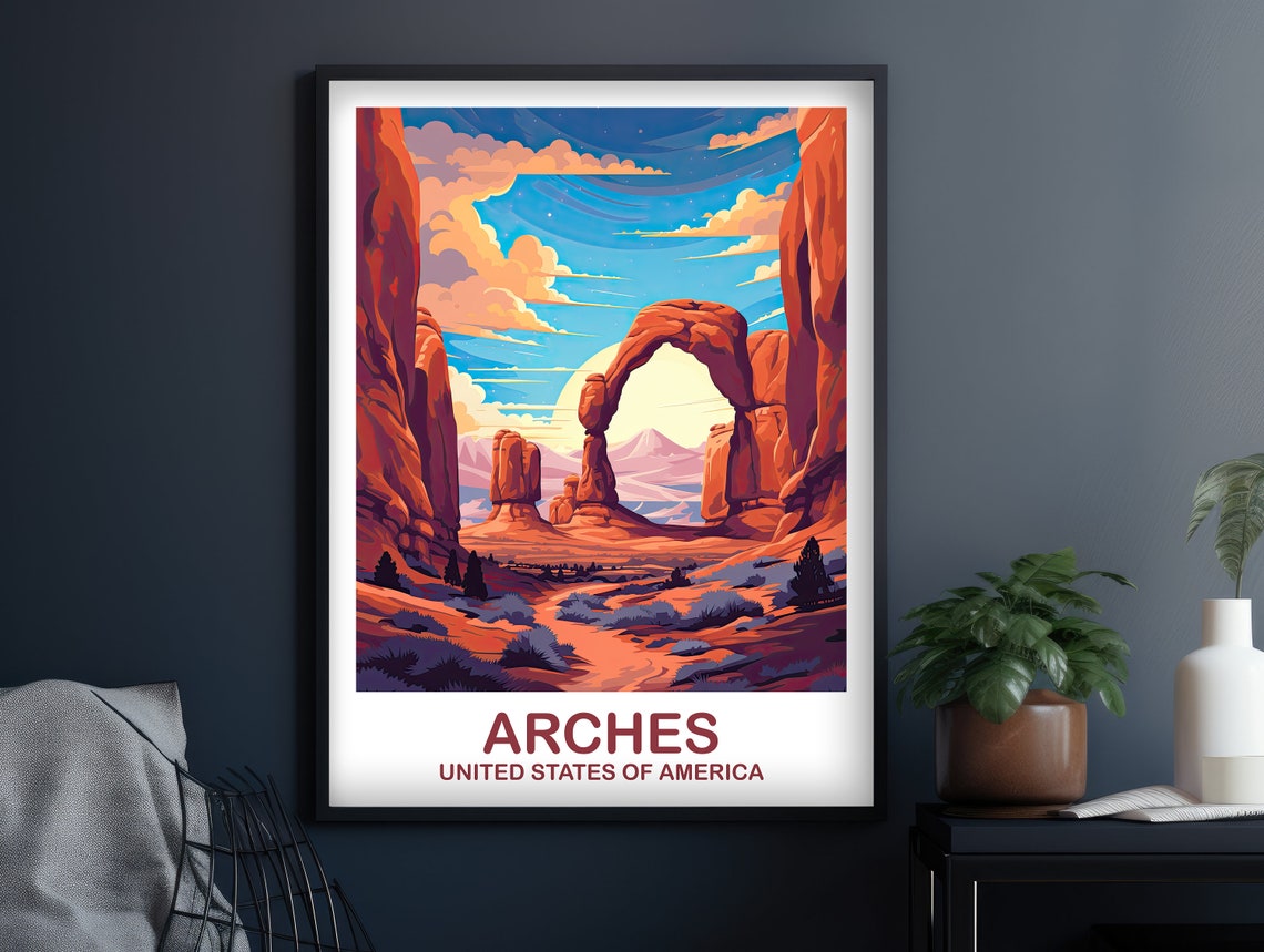 Arches National Park Travel Print Travel Wall Art National Park Poster Arches National Park Travel Art Travel Print T2nautanp1 - Image 3