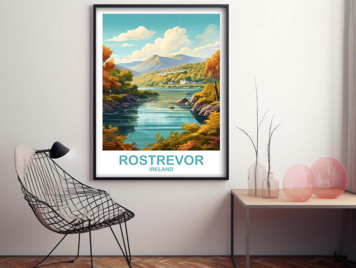 Rostrevor Ireland Travel Poster, Memory Gift