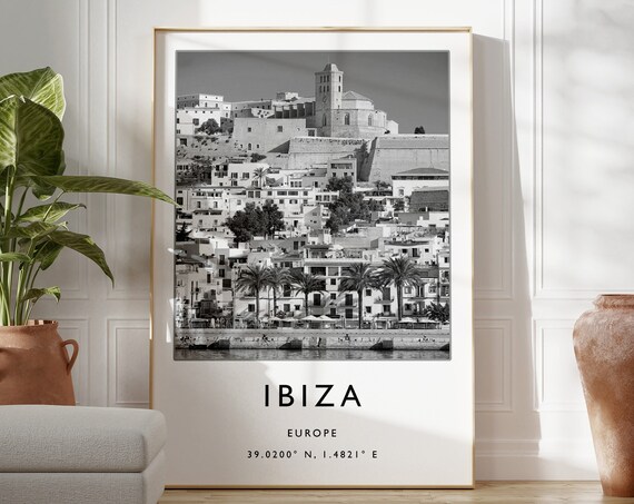Ibiza Travel Poster, Spain Travel Art
