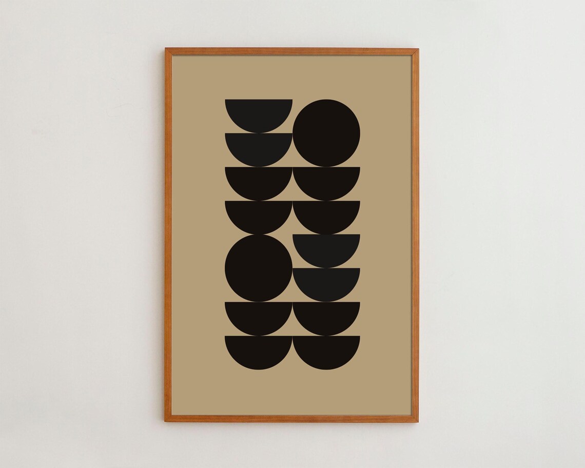 Minimalist Geometric Wall Art Print, Mid Century Design