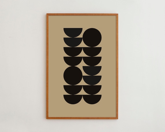 Minimalist Geometric Wall Art Print, Mid Century Design