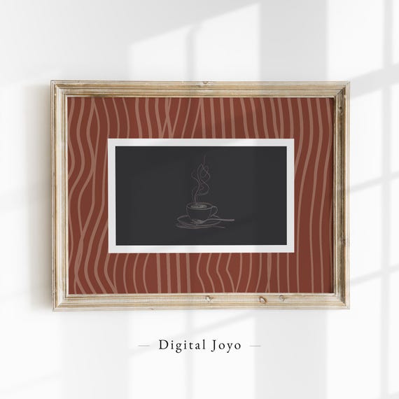 Minimal Coffee Cup Sketch Poster