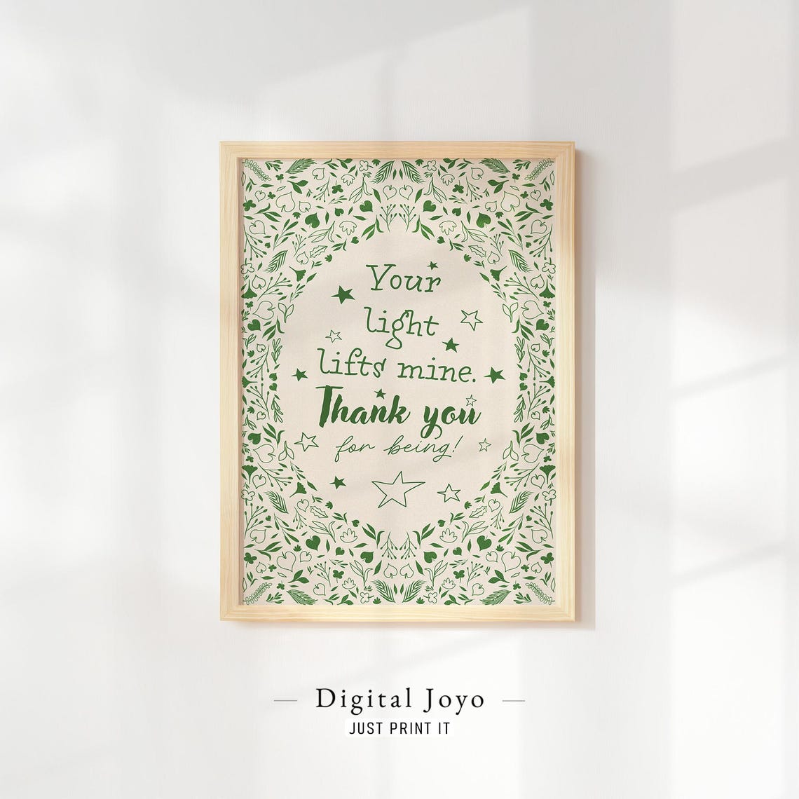 Verdant Green Foliage Print Fresh Botanical Wall Art For Living Room Bedroom