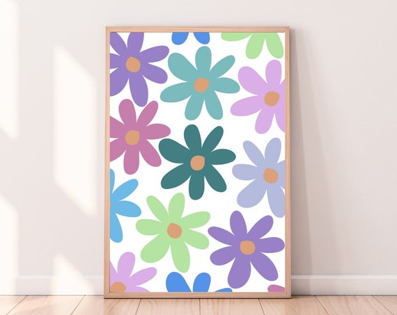 More Cute Flowers Wall Art Kids Wall Art Girl Wall Art Flower Decor Downloads