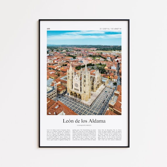 Len De Los Aldama Color Print Real Photo Poster Leon Travel Gift Guanajuato Mexico