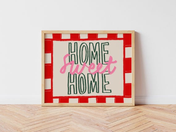 Home Sweet Print, Retro Typography Poster