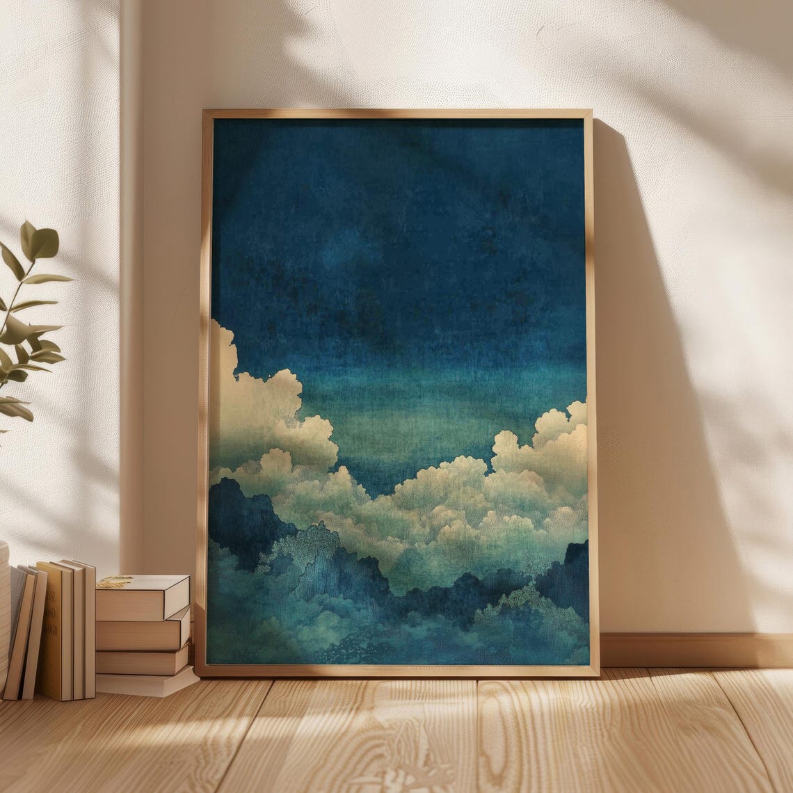 Katsushika Hokusai Style Cloud Poster Wall Art Print