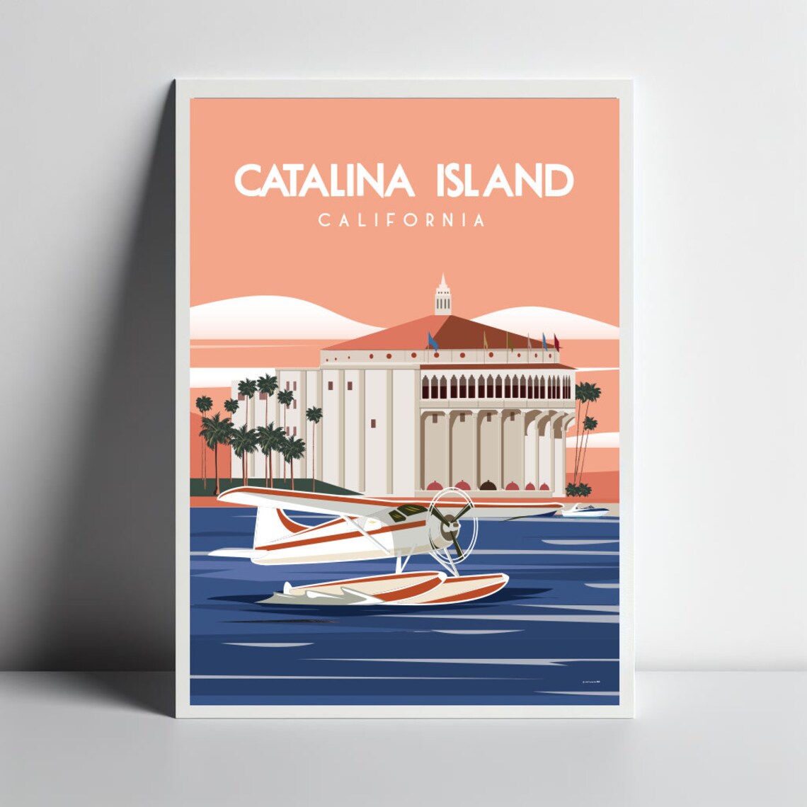 Catalina Island California Card A5 Size File Instant - Image 2