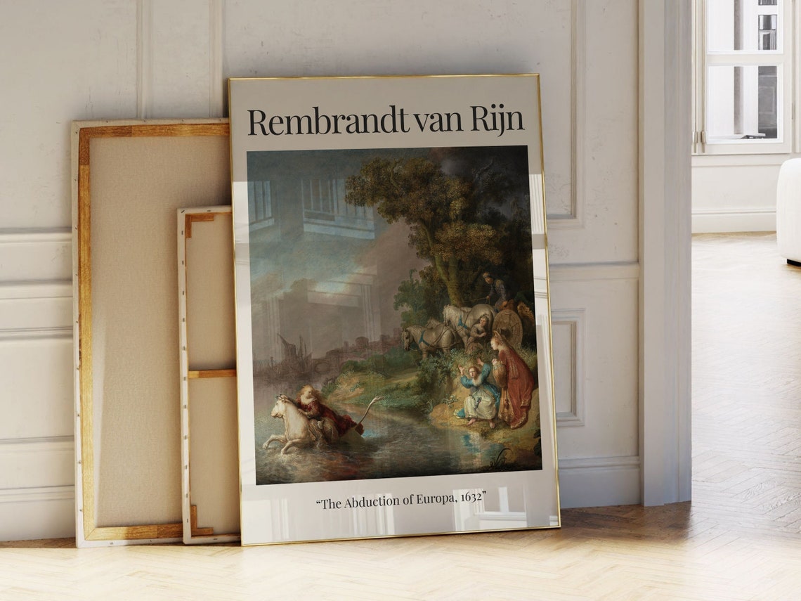 The Abduction Of Europa Rembrandt Van Rijn Famous Painting Painting Poster Modern Wall Art Art Print - Image 2