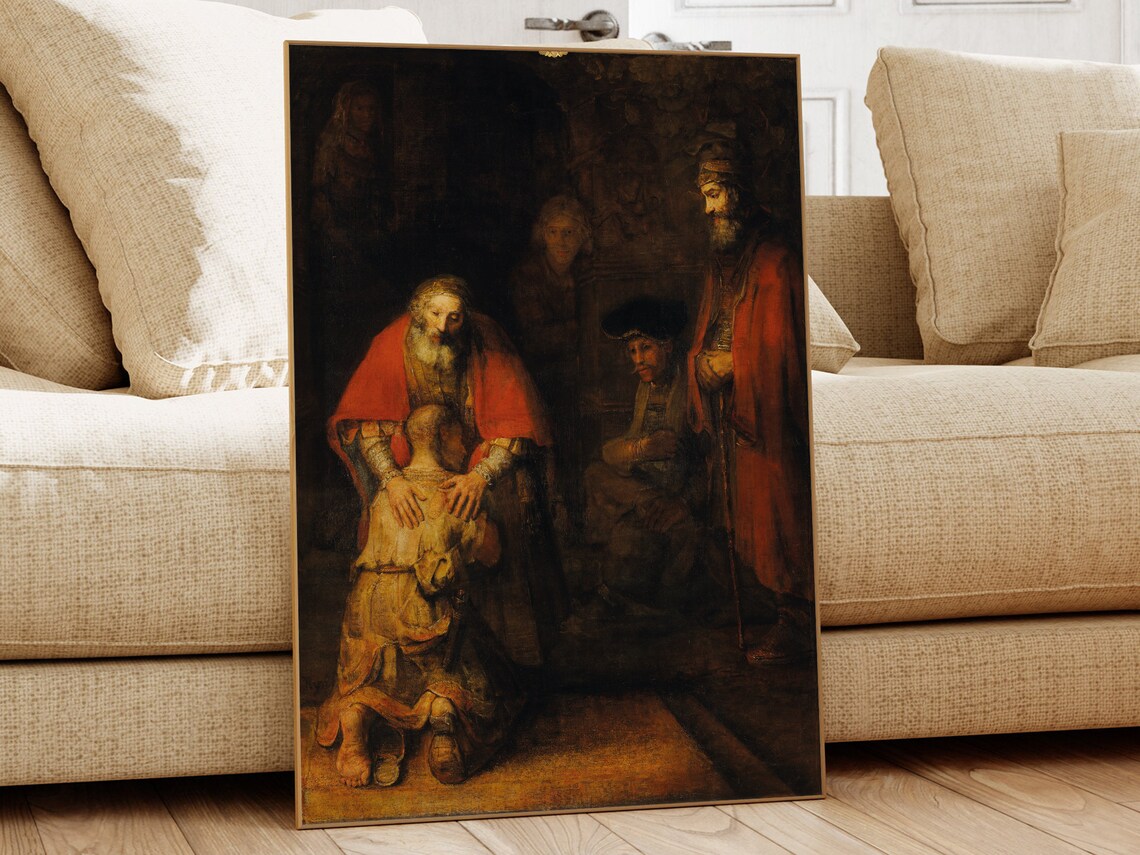 Rembrandt Return of the Prodigal Son Baroque Master Art Print