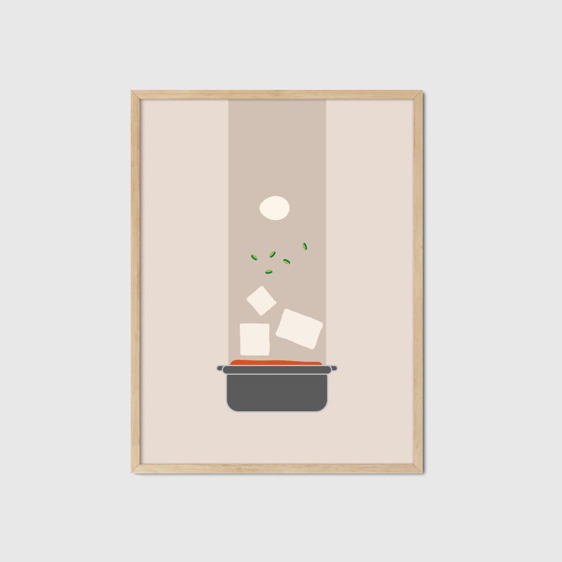 Sundubu Jjigae Soft Tofu Stew Minimalist Korean Kitchen Wall Art
