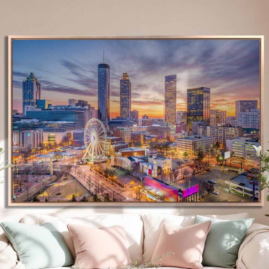 Atlanta Georgia Skyline Sunset Cityscape Photography Art Poster