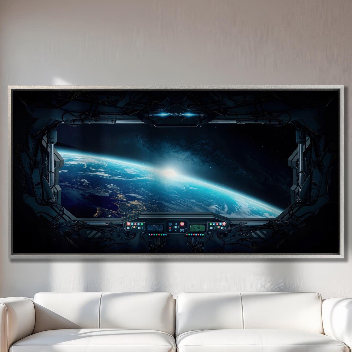 Planet Earth View From a Space Station Window Art Print