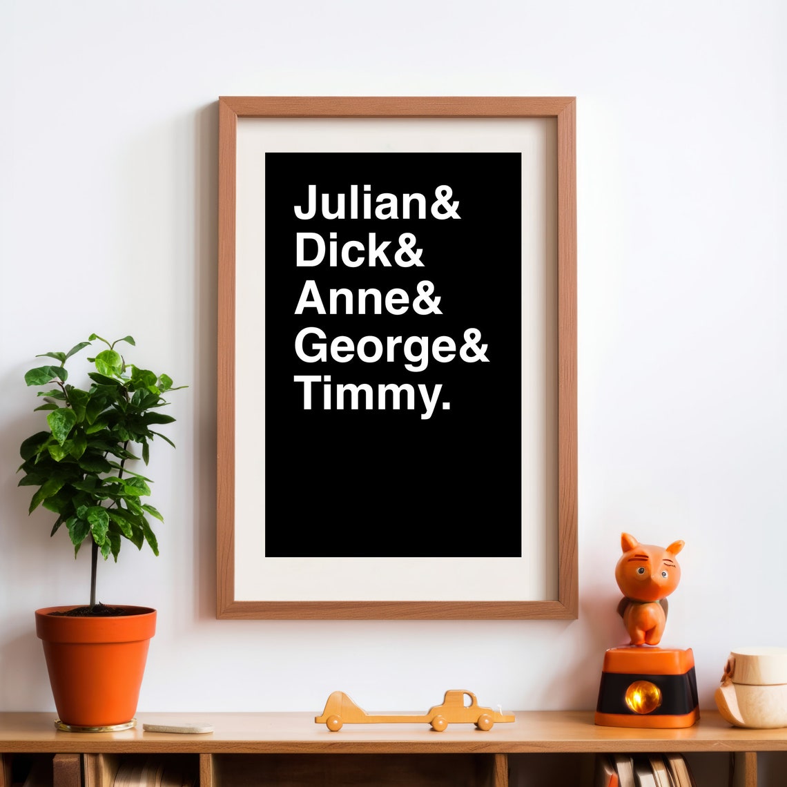 Famous Five Characters Julian Dick Anne George Timmy Book Print Poster