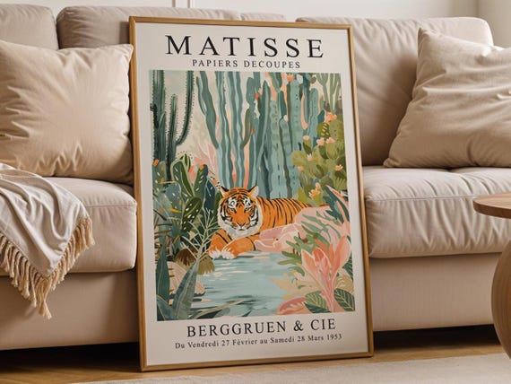 Matisse Tiger And Cactus Art Print