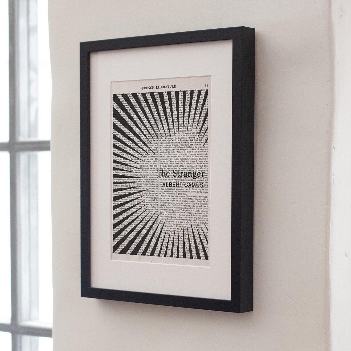Albert Camus The Stranger Sunburst Literary Dictionary Art Poster - Image 3