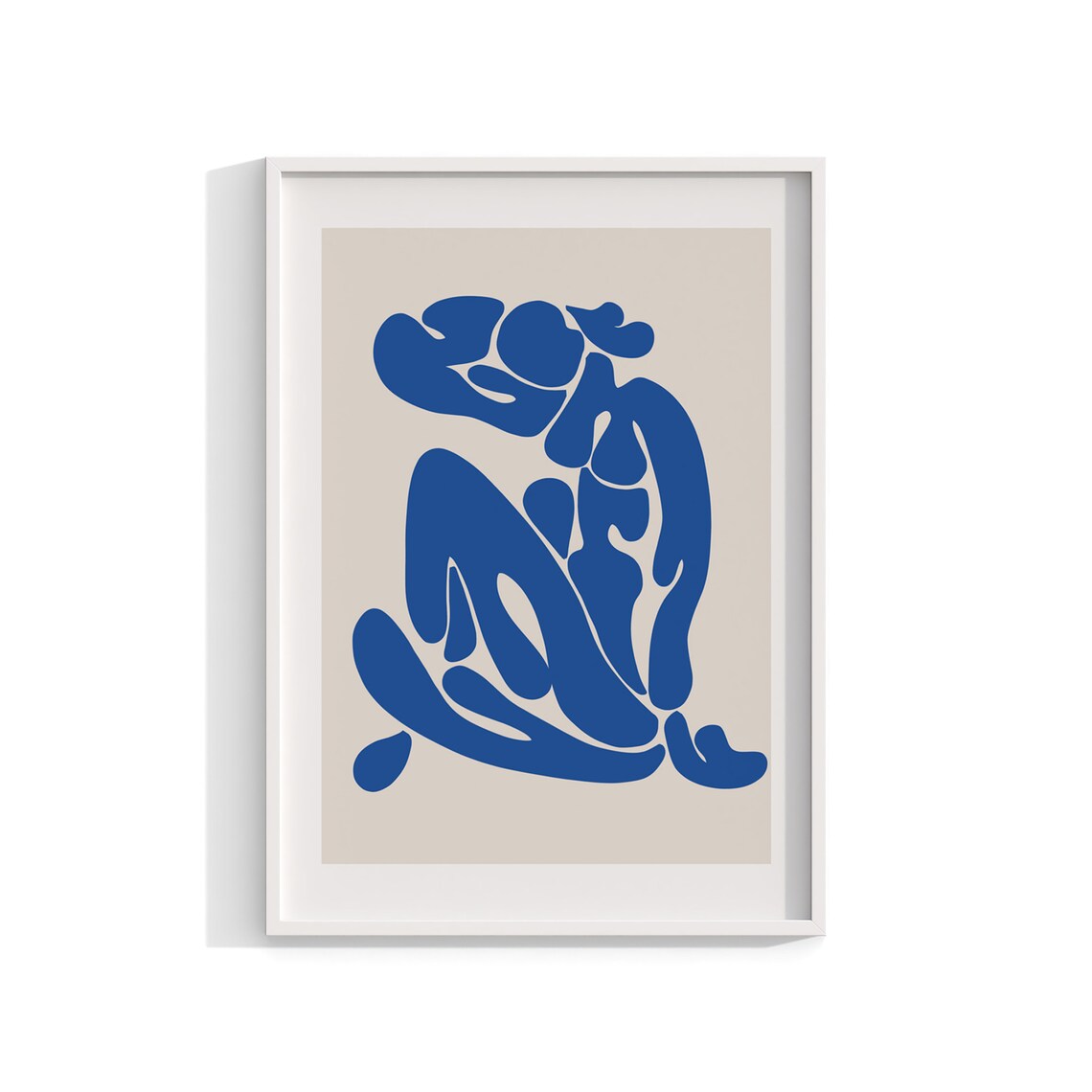 Matisse Print Abstract Art Print, Blue Minimal Decor