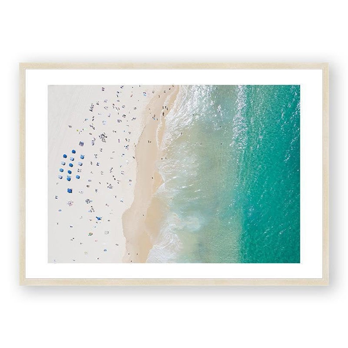 Bondi Beach Aerial Landscape Art Print, Boho
