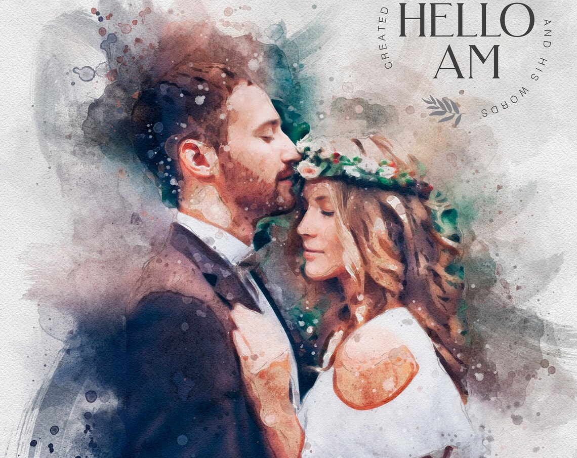 Custom Wedding Portrait From Photo, Watercolor Art Print - Image 4