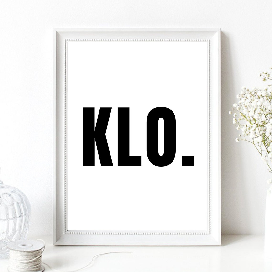KLO Funny Bold German Typography Minimalist Bathroom Wall Art - Image 3