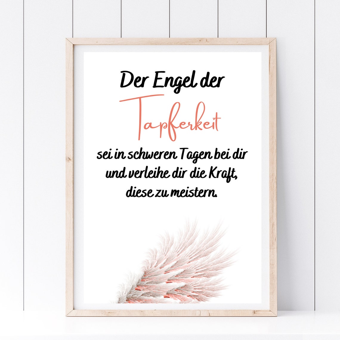 Angel Of Bravery German Blessing Strength Courage Wall Art Poster