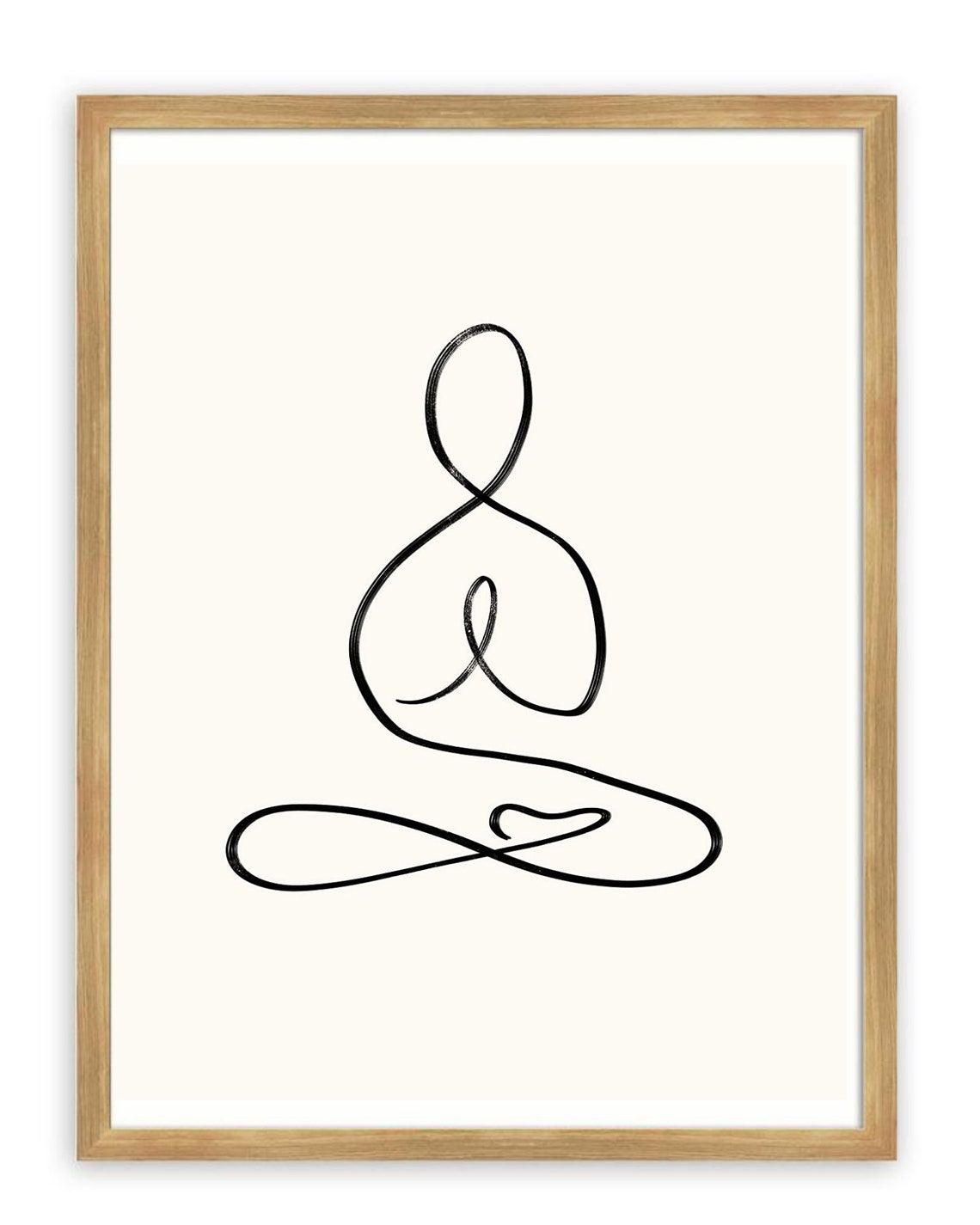 Abstract Woman Body Silhouette Line Art Minimalist Wall Art Poster - Image 3