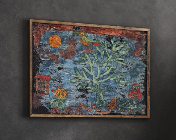 Paul Klee Exhibition Poster Fairy Tales Of The North 1930 Abstract Art Mid Century Wall Gallery