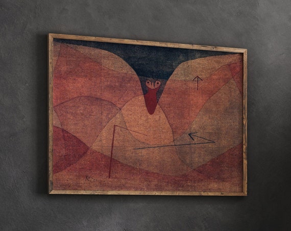 Paul Klee Print Aviatic Avolution 1934 Abstract Art Mid Century Poster Home Decor Wall Gallery
