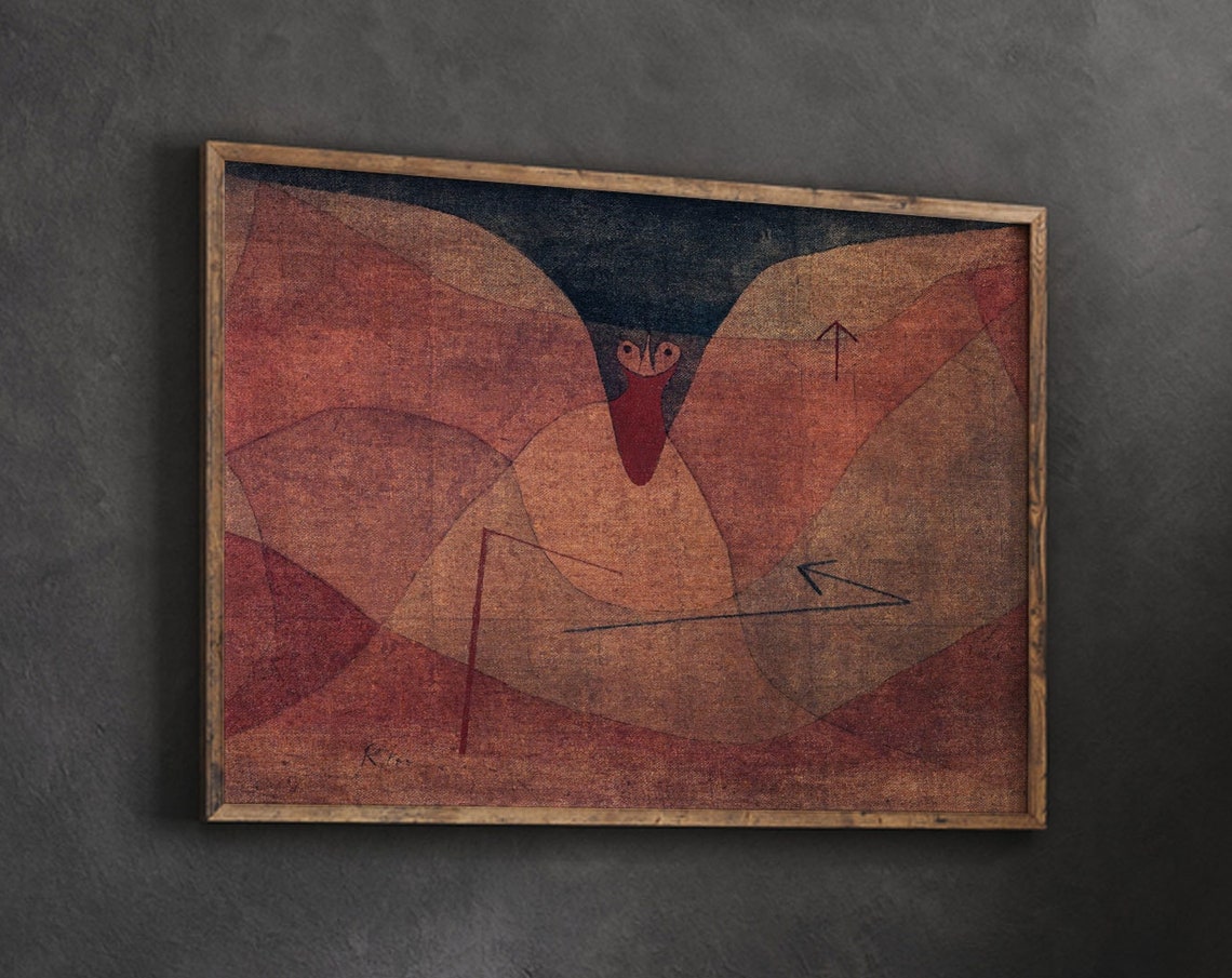 Paul Klee Print Aviatic Avolution 1934 Abstract Art Mid Century Poster Home Decor Wall Gallery