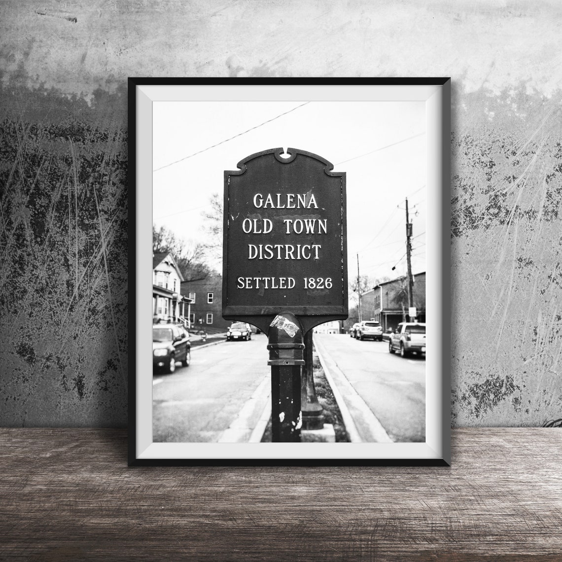 Galena Old Town District Settled 1826 Historic Marker Sign Poster - Image 2