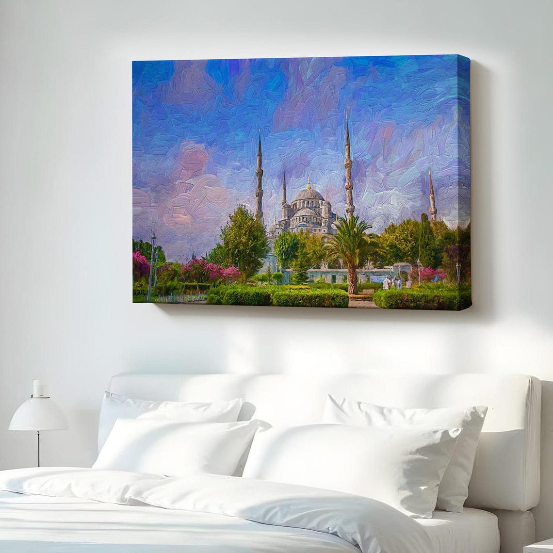 Blue Mosque Sultan Ahmed Istanbul Painterly Landmark Art Poster