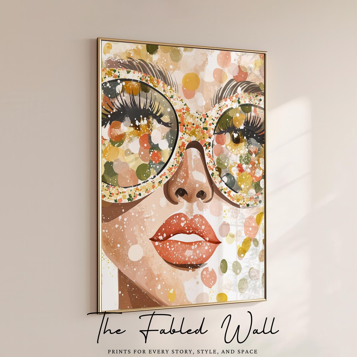 Speckled Stardust Abstract Glamour Face, Pop Art - Image 3