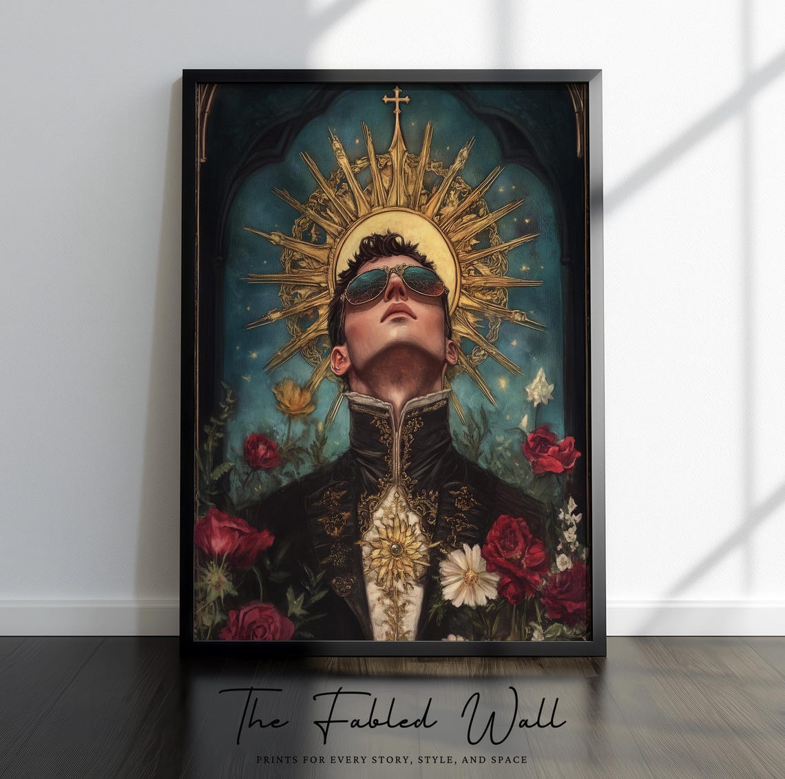 Saint Of The Sun, Celestial Portrait Art Print