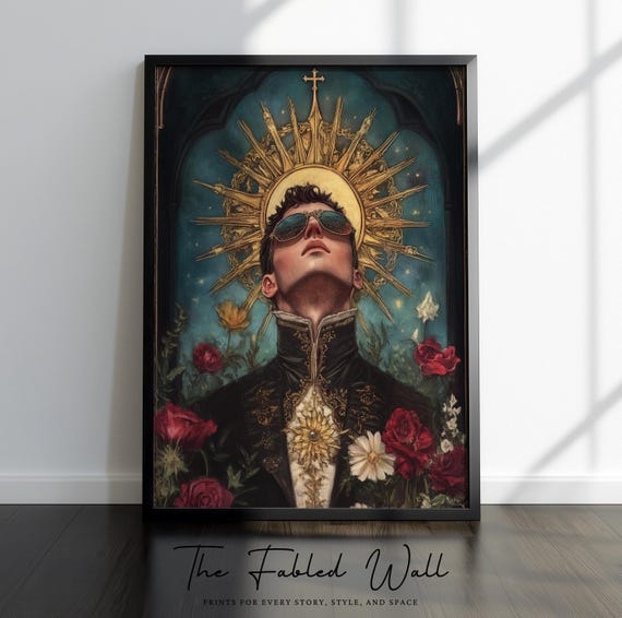 Saint Of The Sun, Celestial Portrait Art Print